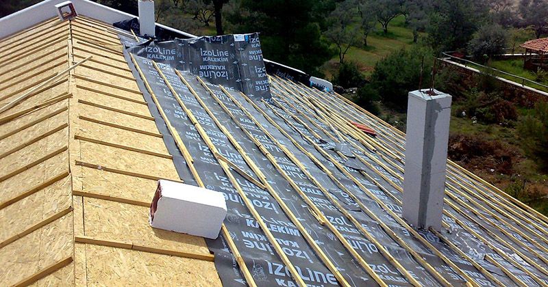 Evka-3 EPDM Kauçuk Çatı – OSB üzerine serilmiş nefes alan su yalıtım örtüsü ve çıtalama